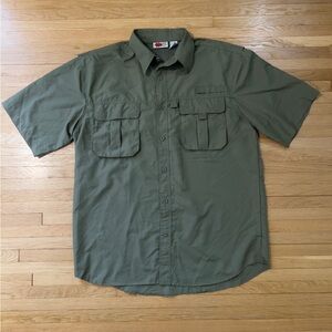 Mens Field N’ Forest Short Sleeve Shirt, Vented, Outdoor, Hiking, Olive